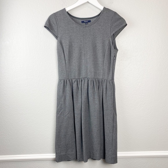 Madewell Ponte Screenplay Dress- Gray - Picture 6 of 9